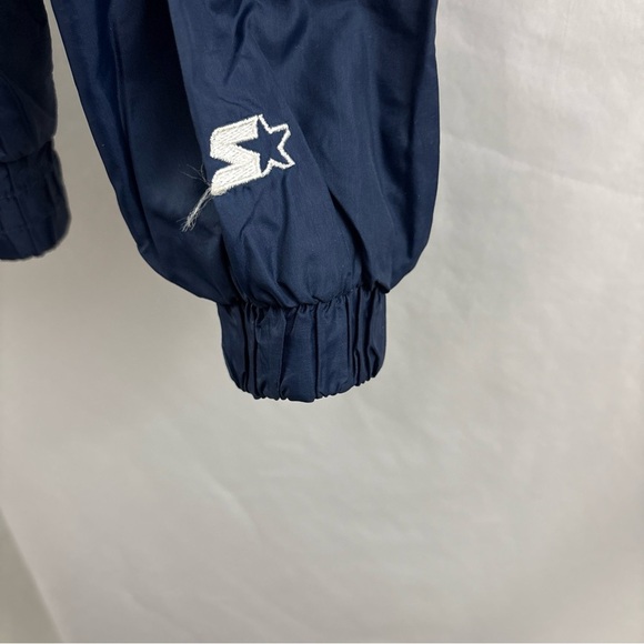 New York Yankees Blue White Starter Jacket Windbreaker Large YOUTH Boys Vintage - Picture 5 of 11